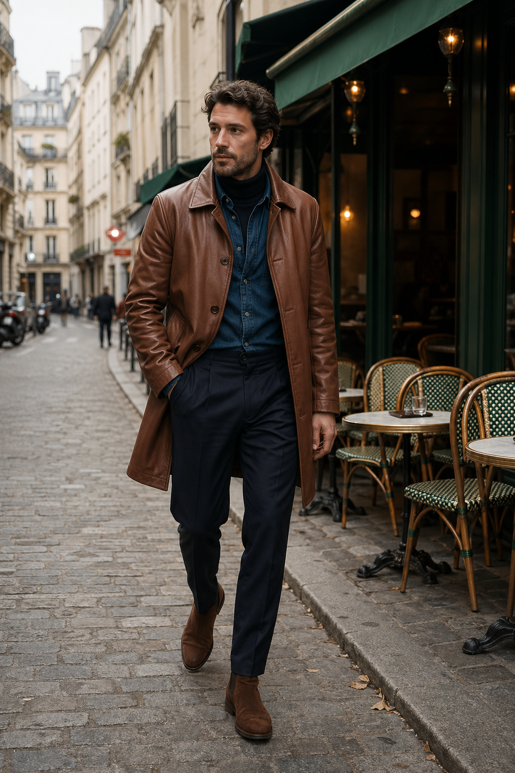 Pièce cuir sur mesure Costume Privé — Manteau sur mesure — sur mesure