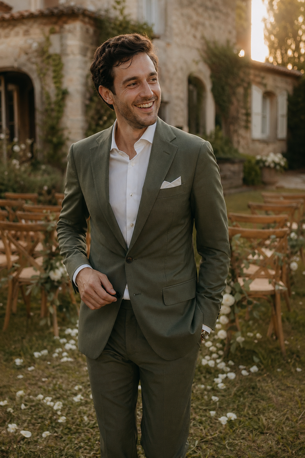 Marié en costume sur mesure — Entretien et longévité — costume trois pieces bleu