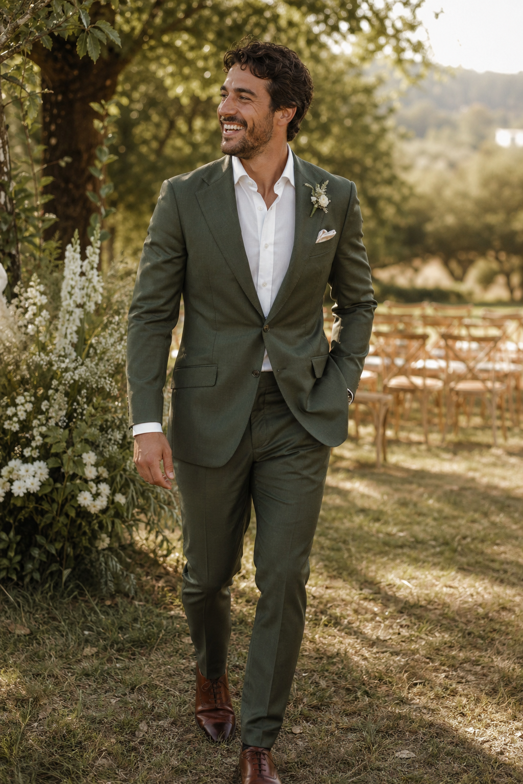 Marié en costume sur mesure — Un point commun : la transmission du beau vêtement — costume style italien ou costume style a