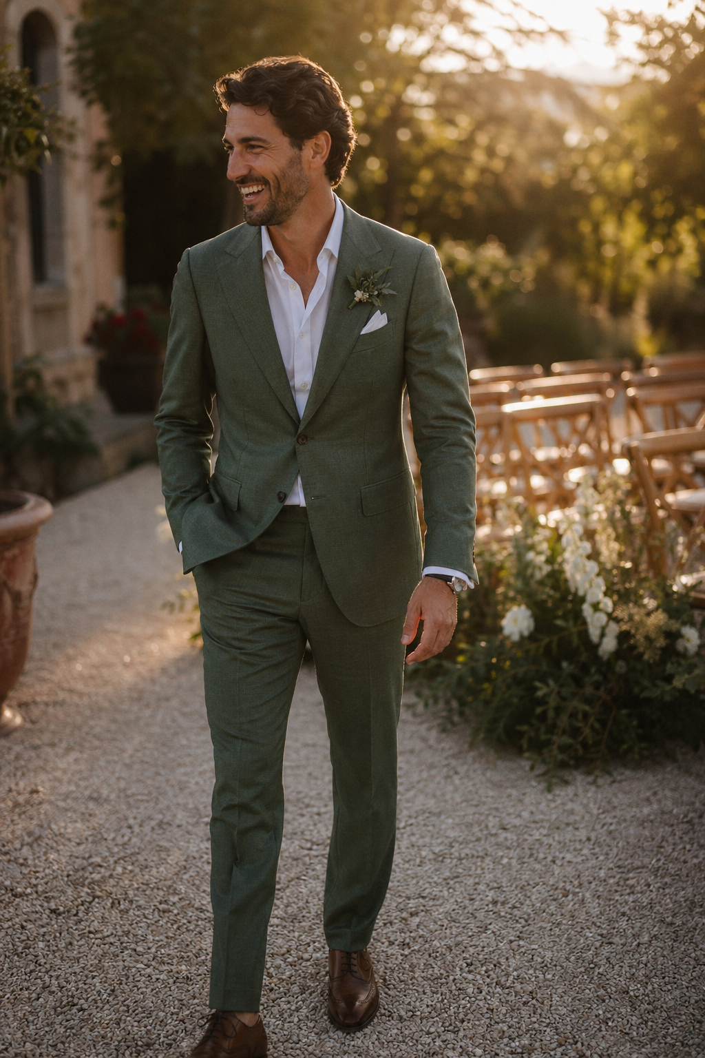 Marié en costume sur mesure — FAQ SEO – Costume style italien ou costume style anglais — costume style italien ou costume style a