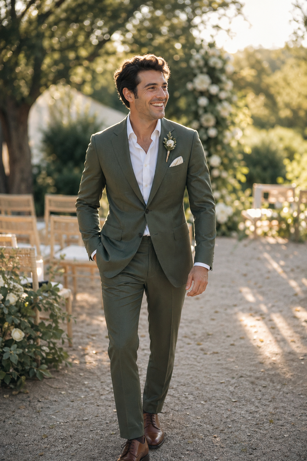 Marié en costume sur mesure — Costume mariage coupe anglaise ou coupe italienne : laquelle est faite pour — costume mariage coupe anglaise ou coupe 
