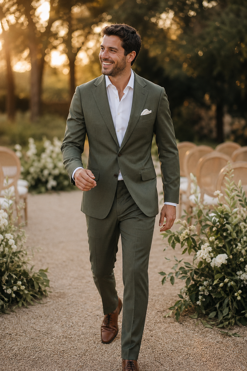 Marié en costume sur mesure — Comment choisir sans se tromper : le test rapide du futur marié — costume mariage coupe anglaise ou coupe 