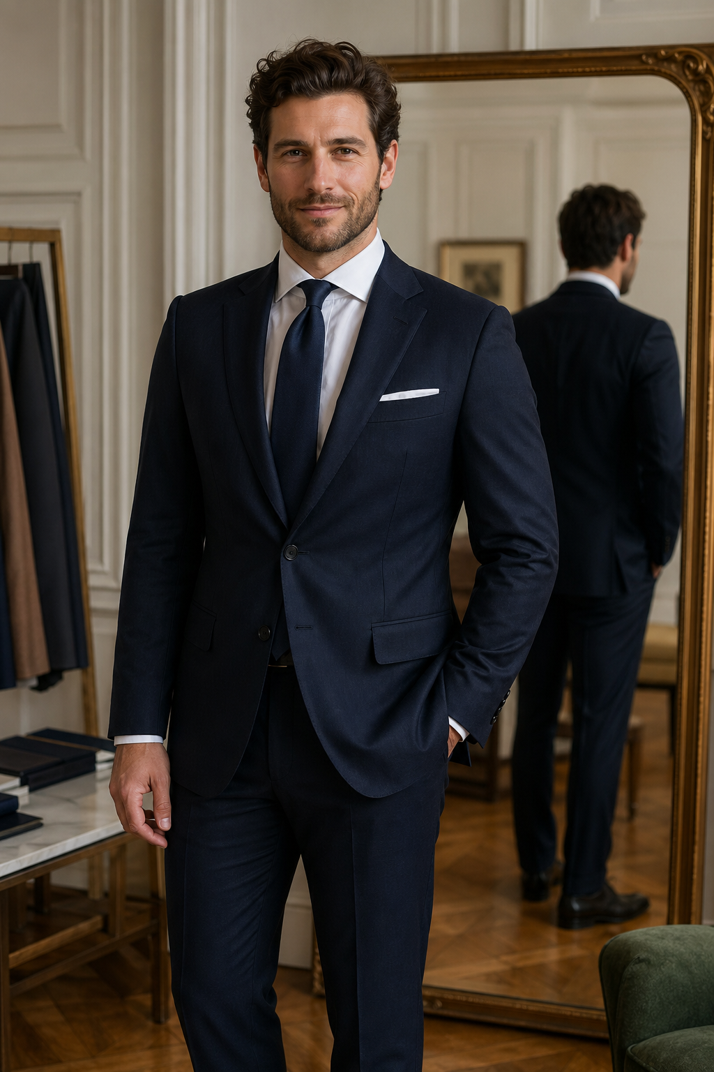 Costume sur mesure adapté morphologie — Prise de mesures et ajustements morphologiques — choisir sa veste sur mesure