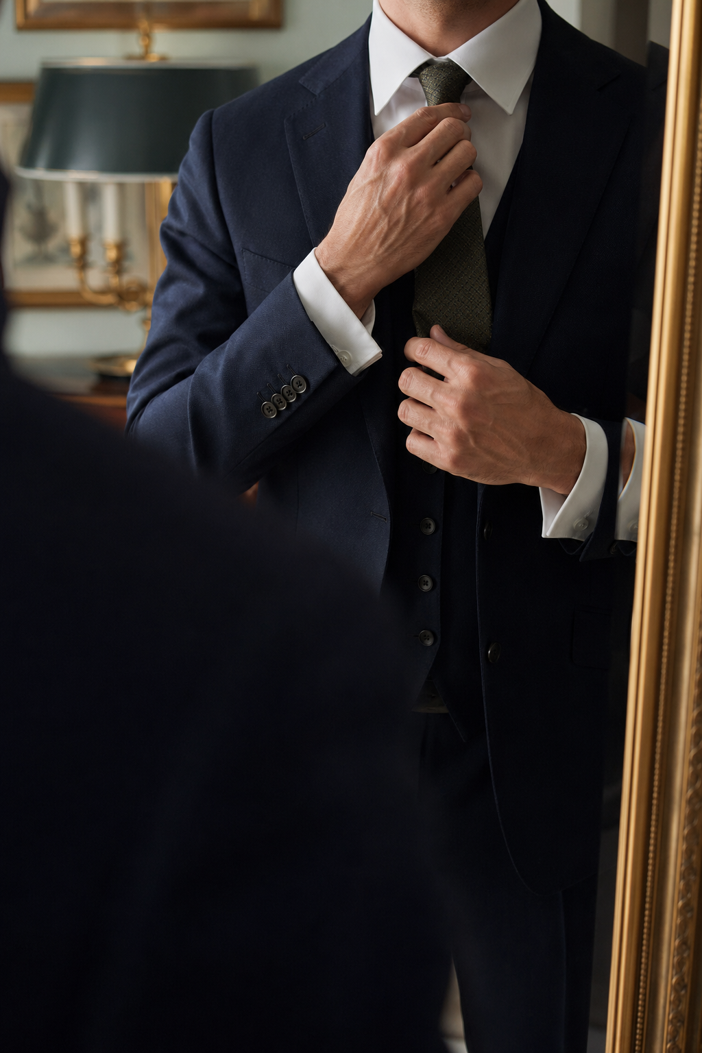 Détail accessoire costume sur mesure — Les modèles essentiels du vestiaire masculin — choisir ses chaussures de costume