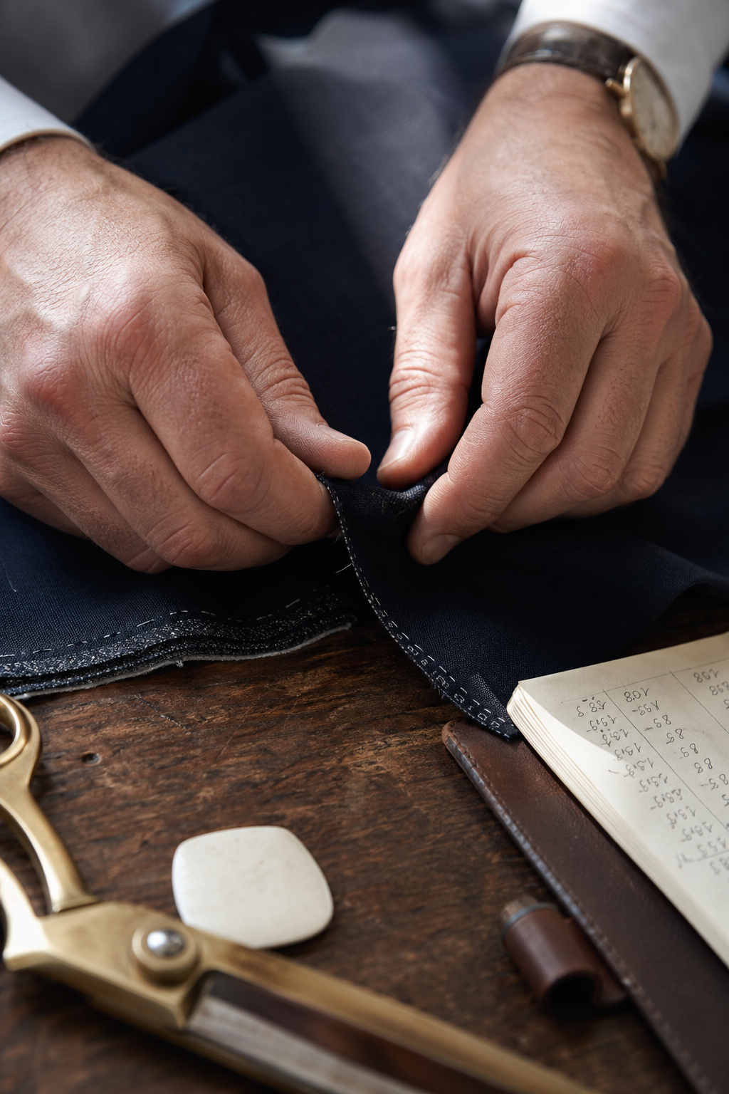 Détail finition costume sur mesure — La qualité du sur mesure — le pantalon sur mesure a du style