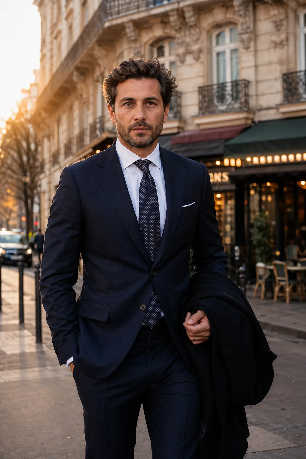Cadre en costume sur mesure parisien — Notre entrée de gamme business à 850 € — costume business sur mesure pas cher