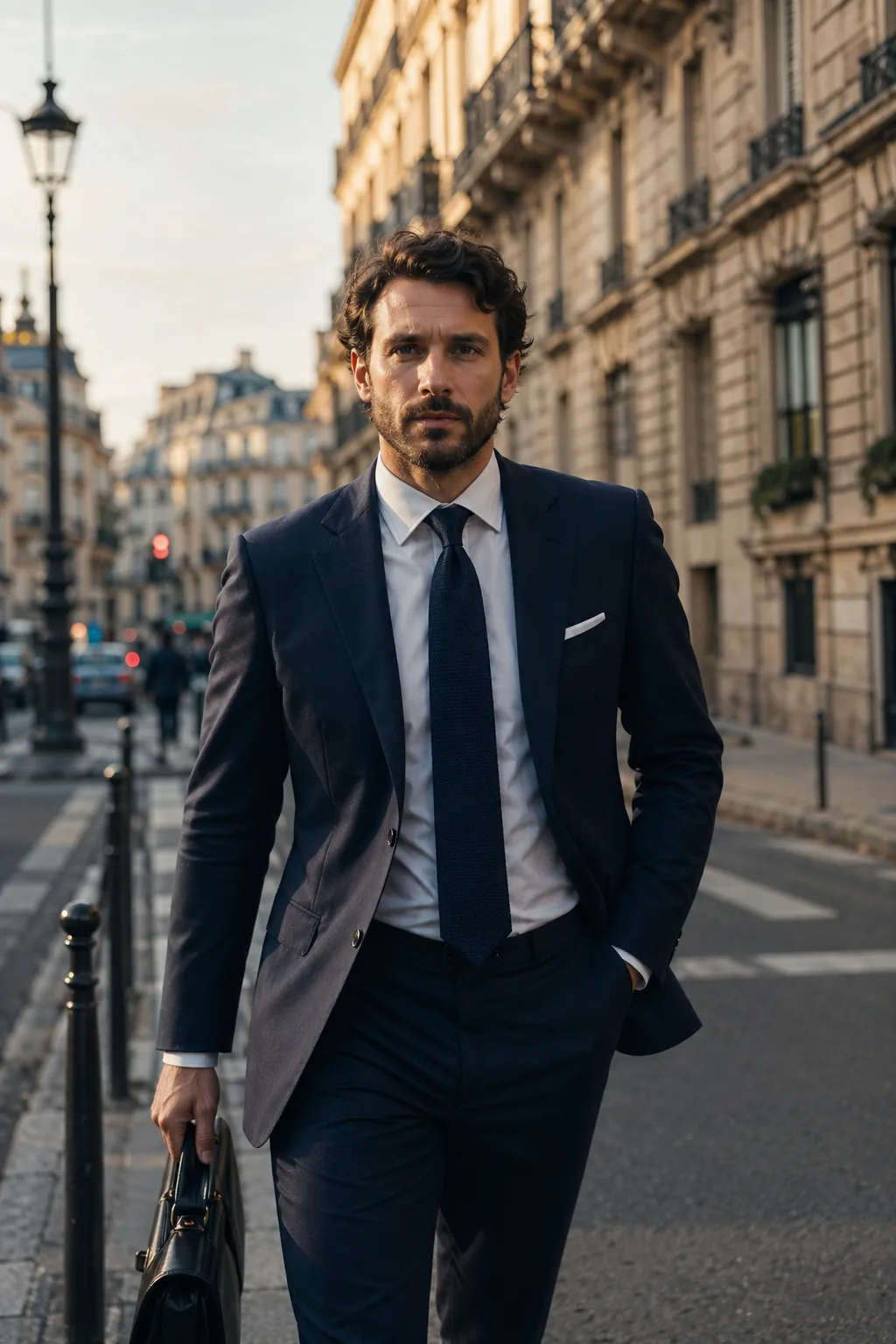 Cadre en costume sur mesure parisien — Monter en gamme sur les commandes suivantes — costume business sur mesure pas cher