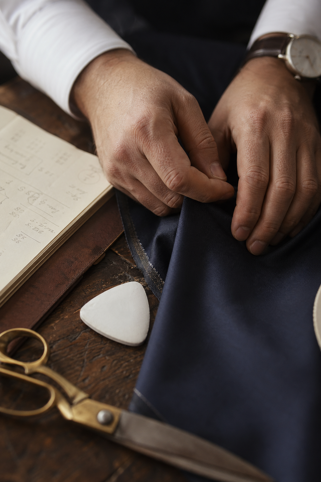 Détail finition costume sur mesure — Le bouton intérieur : le détail qui change tout — meilleur costume croise sur mesure