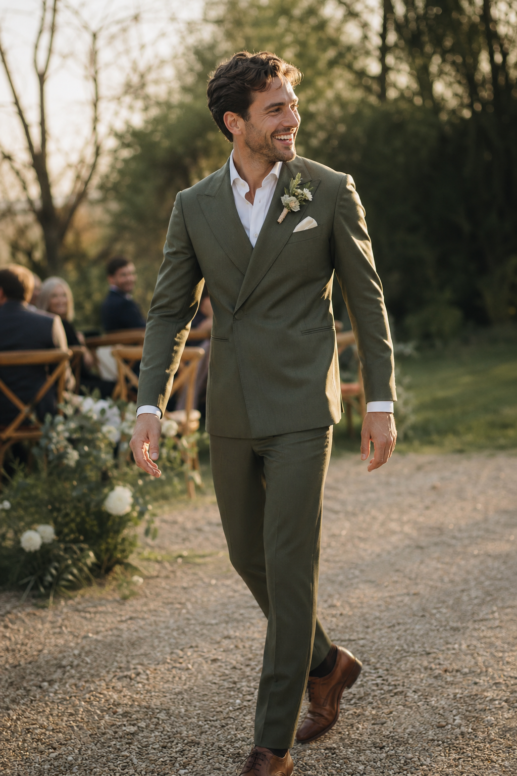 Marié en costume sur mesure — Ce qui fait une veste croisée premium — meilleur veste croisee sur mesure