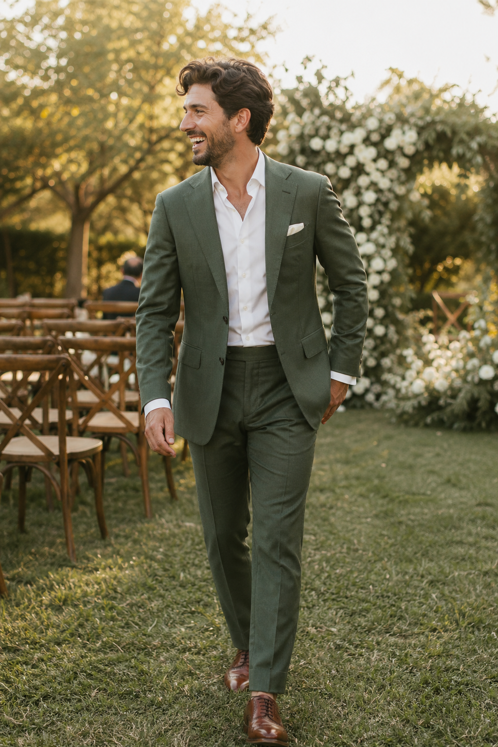 Marié en costume sur mesure — Se Démarquer Subtilement : Couleurs et Accessoires Coordonnés — costume temoin mariage