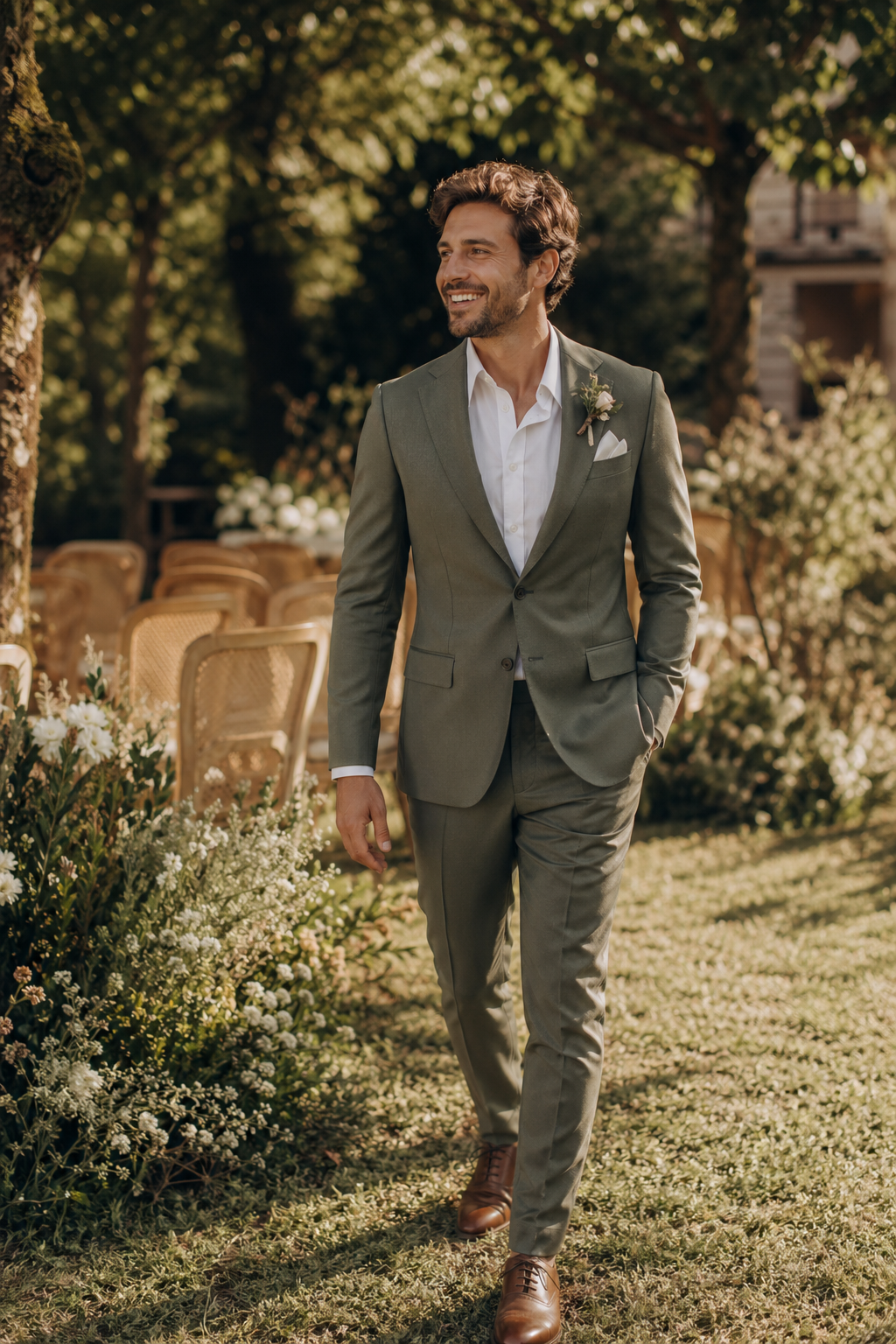 Marié en costume sur mesure — Optimisez Votre Temps avec Costumes Privé Paris — costume homme luxe