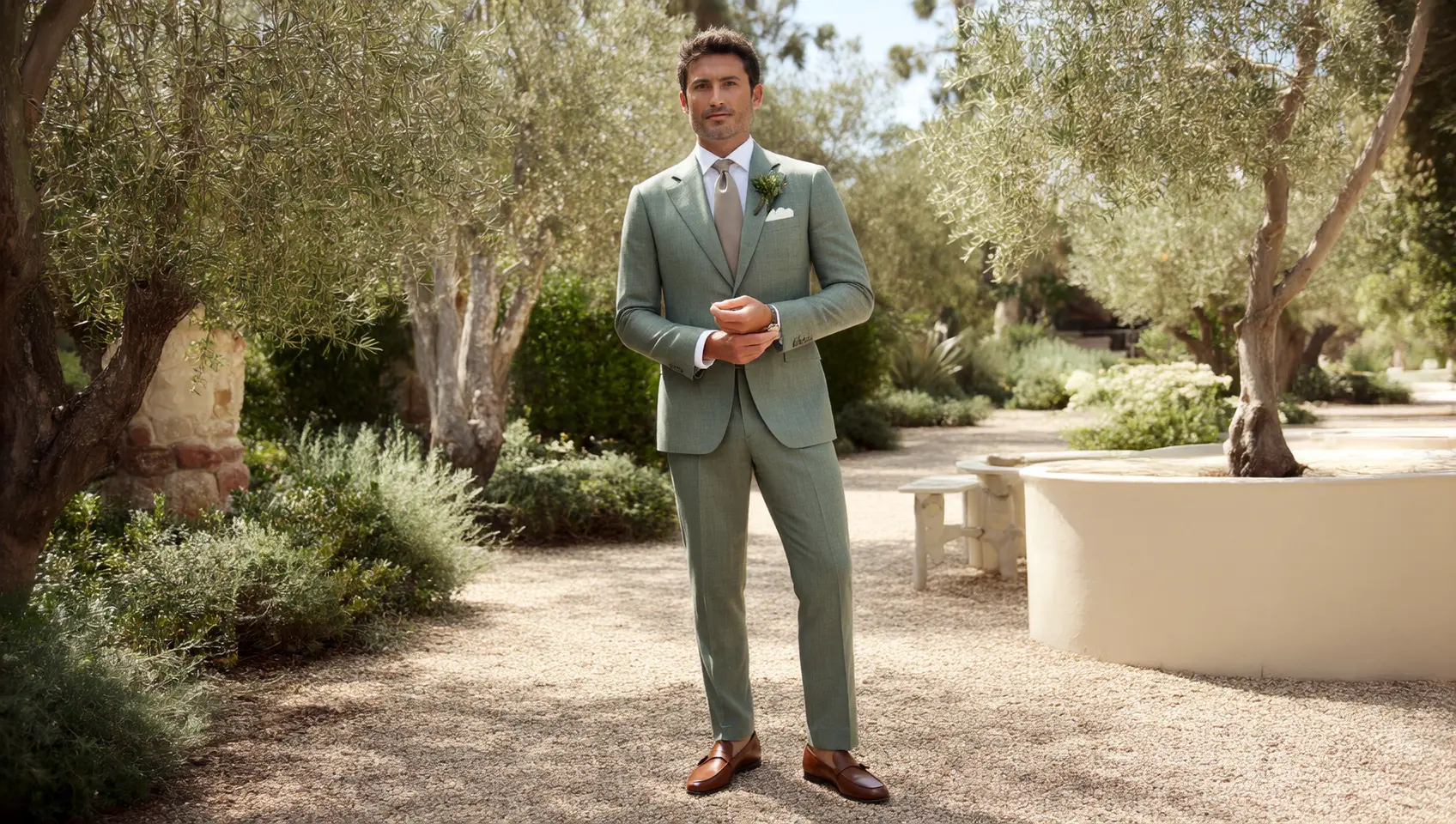 costume sur mesure mariage couleur tendance vert sur mesure Paris