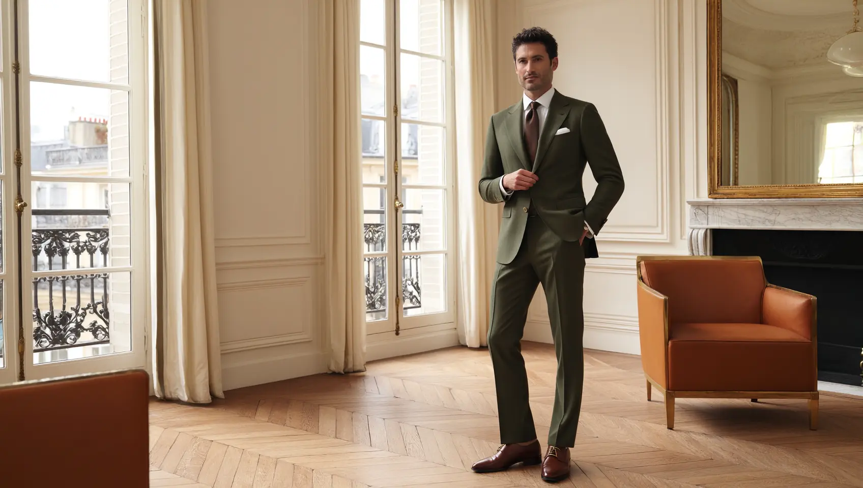 costume marié couleur tendance botanique sur mesure mariage paris