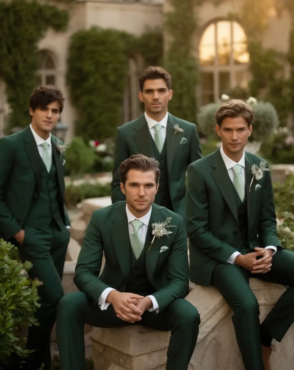 costume mariage vert couleur tendance costume cérémonie sur mesure Paris