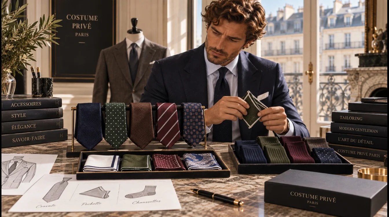 Accords cravate, pochette et chaussettes : le guide complet des accessoires homme