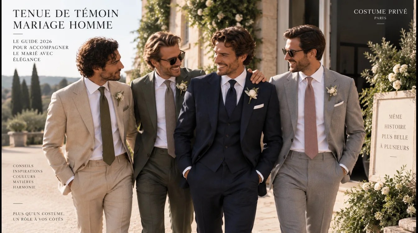 Tenue de témoin mariage homme : le guide 2026 pour accompagner le marié avec élégance