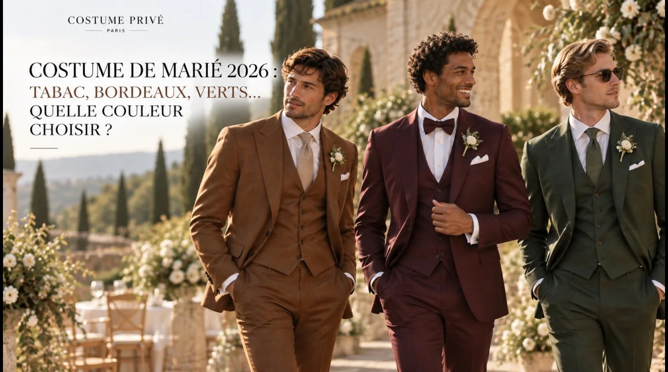 Costume de marié 2026 : tabac, bordeaux, verts… quelle couleur choisir ?