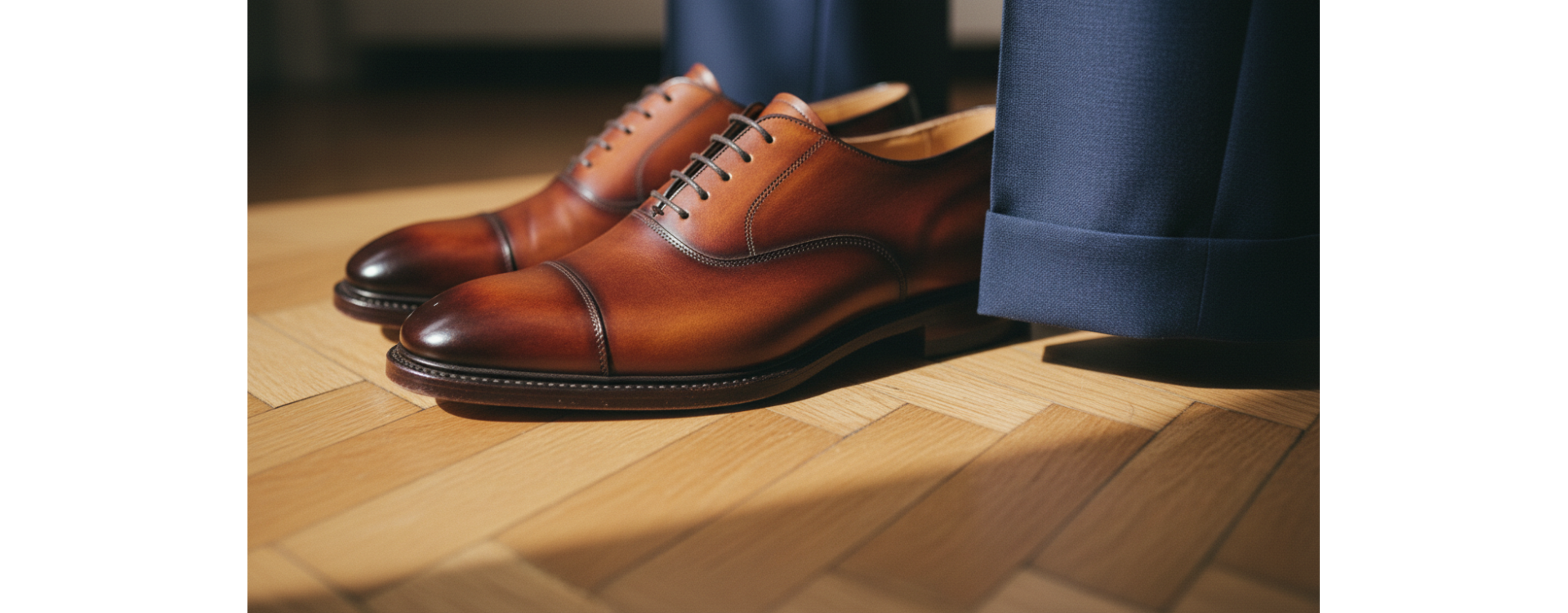 Quelles chaussures avec un costume bleu marine : le guide du tailleur