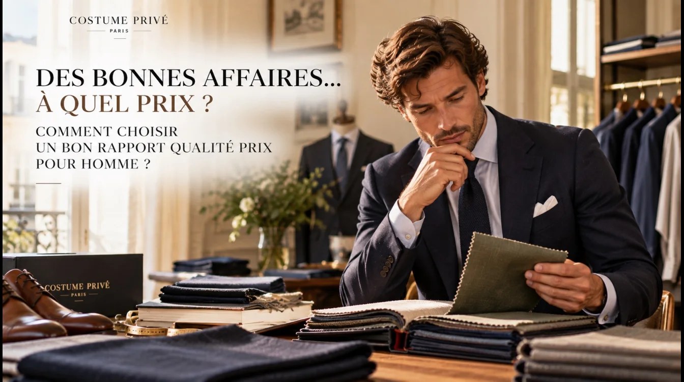 Costume sur mesure : prix juste et rapport qualité-prix