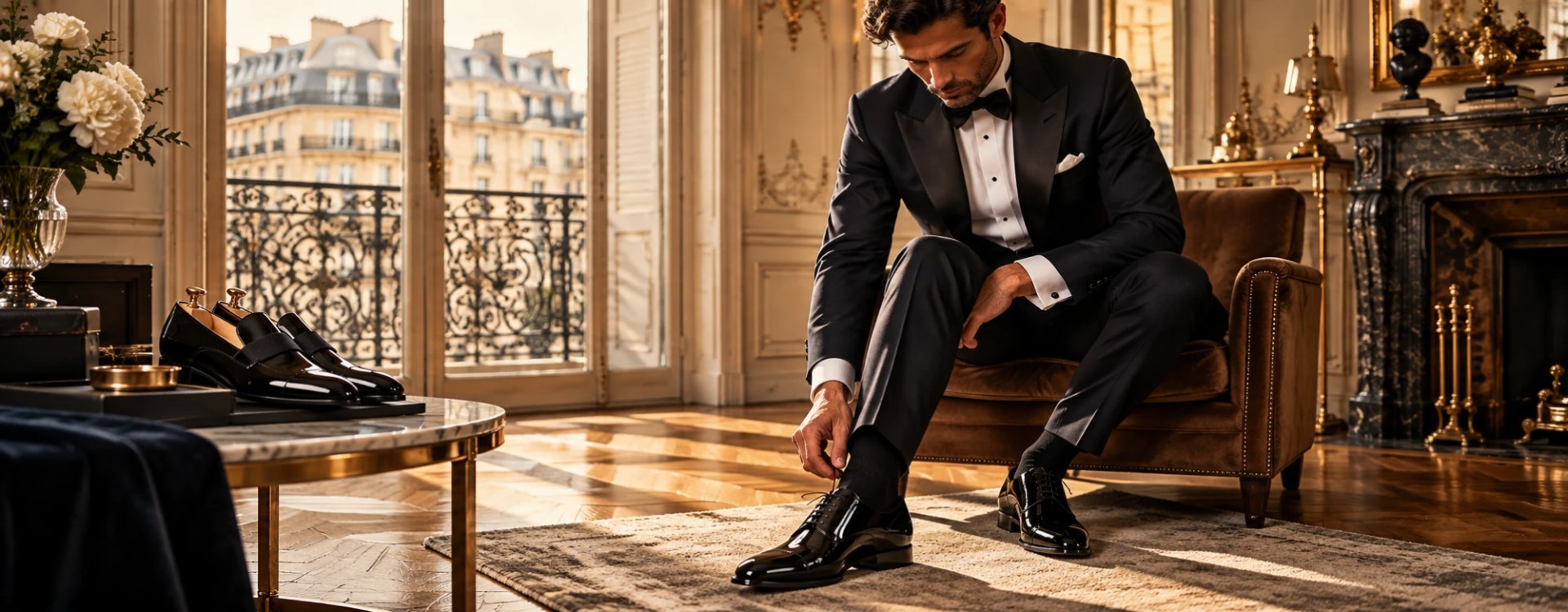 Quelles chaussures porter avec un smoking ? Richelieu, vernis ou mocassins