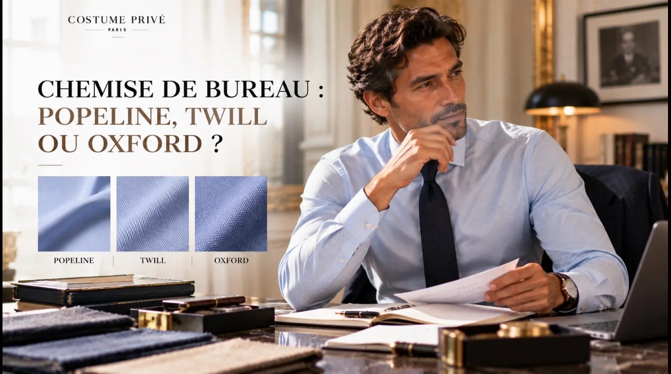 Chemise de bureau : popeline, twill ou oxford ?