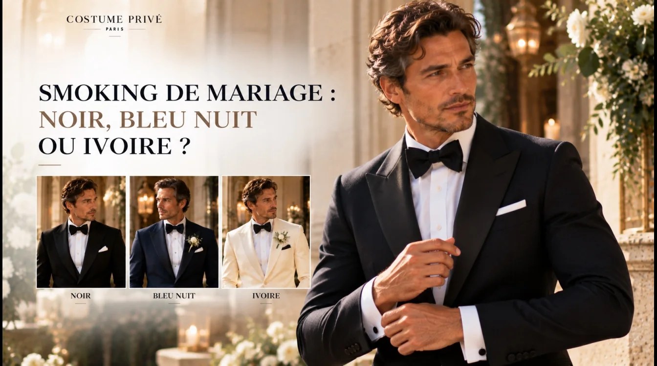Smoking de mariage : noir, bleu nuit ou ivoire ?