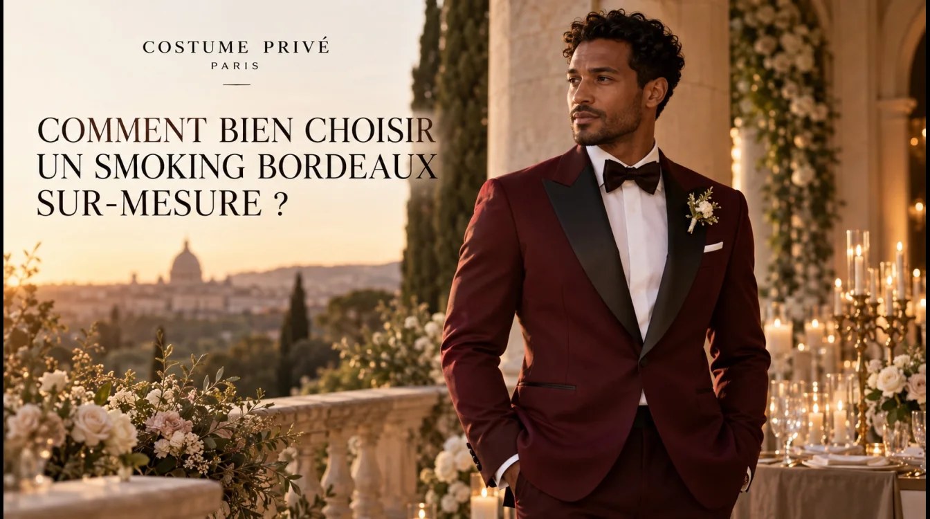 Comment bien choisir un smoking bordeaux sur-mesure?