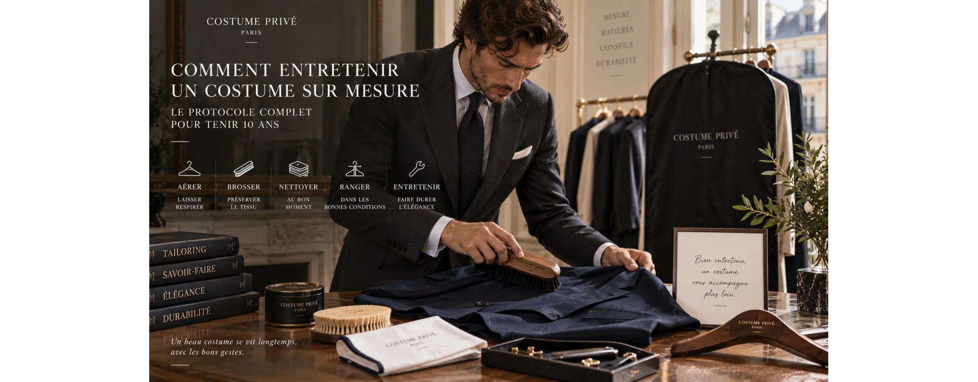 Comment entretenir un costume sur mesure : le protocole complet pour tenir 10 ans