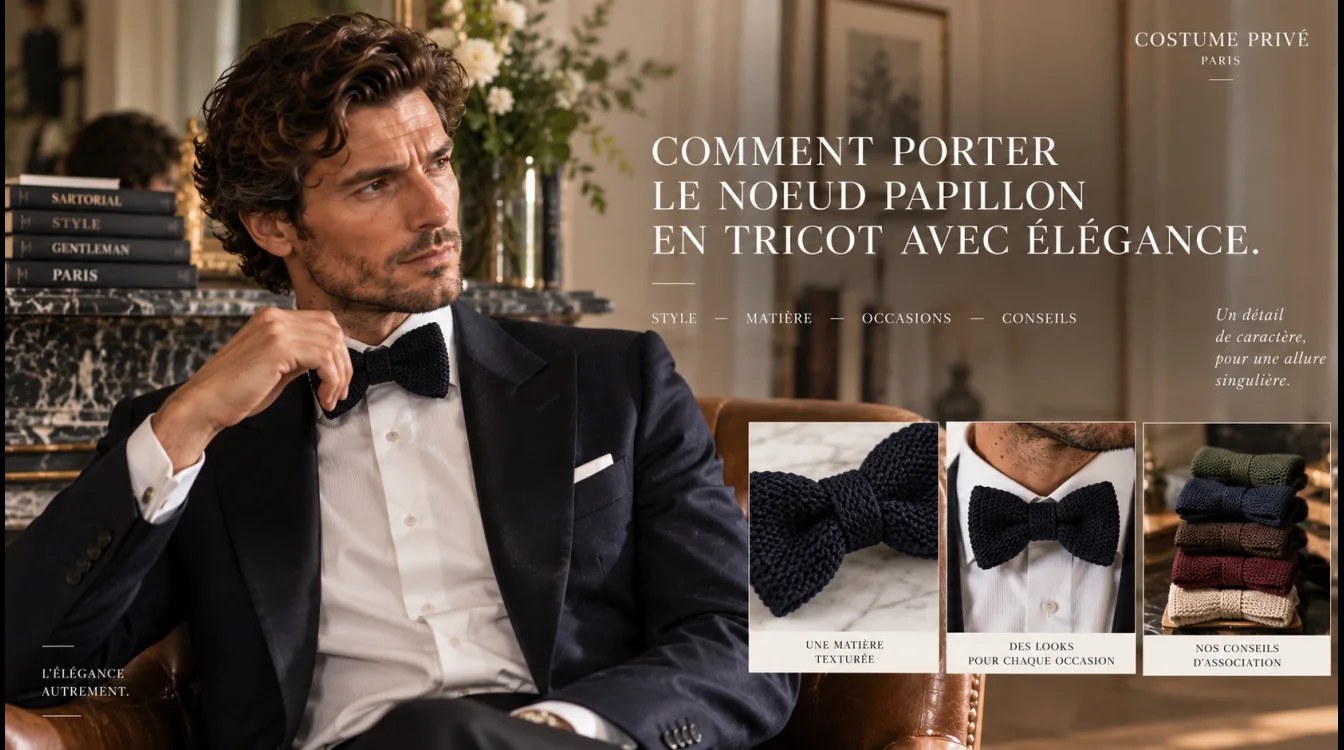 Comment porter le noeud papillon en tricot avec élégance