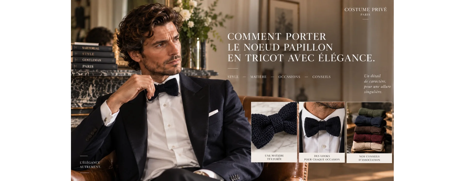 Comment porter le noeud papillon en tricot avec élégance