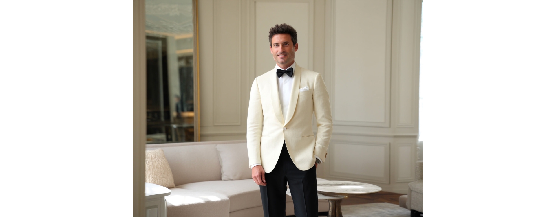 Smoking Blanc Sur-Mesure Homme : Comment Avoir un Style Officiel ?