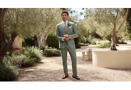 Costume de marié champêtre chic : vert sauge & matières naturelles | Costume Privé Paris