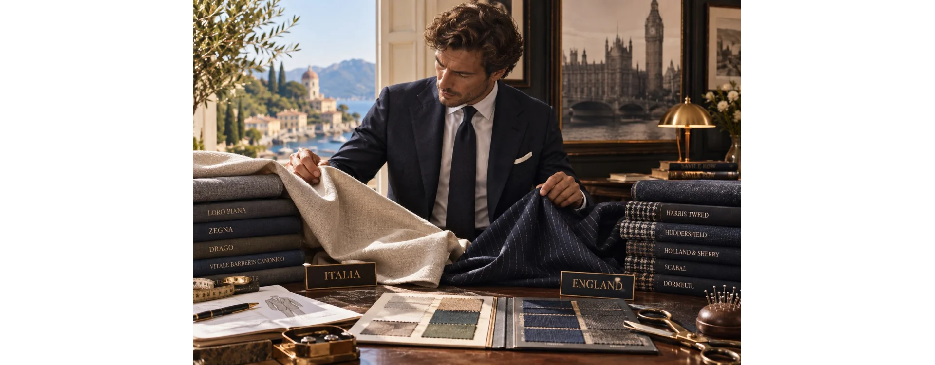 Tissus italiens ou anglais pour un costume sur mesure : comprendre les différences