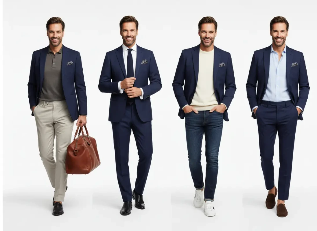 Costume bleu sur-mesure