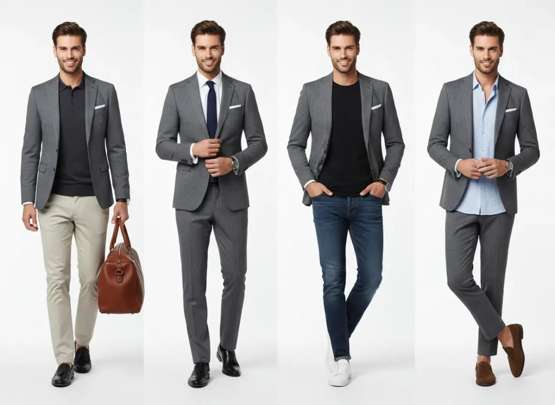 Costume Gris sur mesure