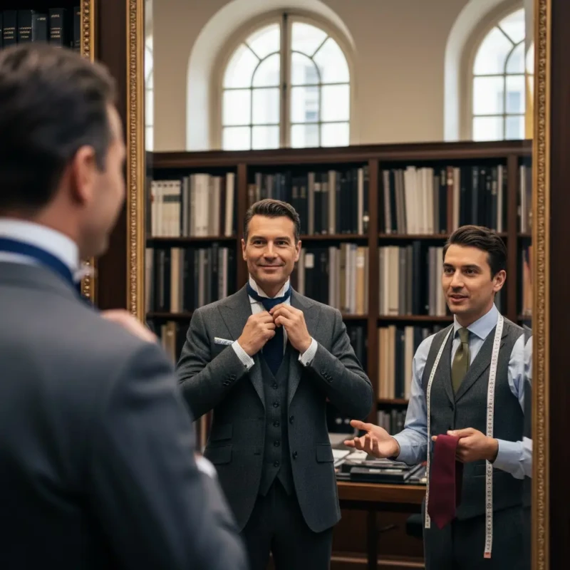 costume veste-pantalon sur mesure pas cher