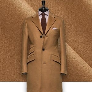 Manteau Camel Cachemire sur mesure cachemire loro piana