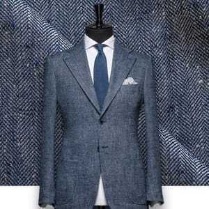 Blazer Bleu Clair Tweed Eté
