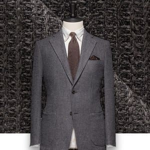 Blazer Gris Bouclé sur mesure Paris
