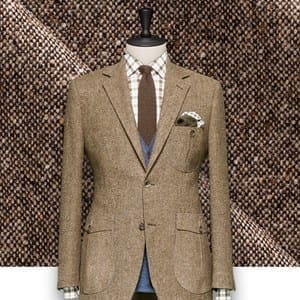 Blazer Marron Tweed sur-mesure Paris