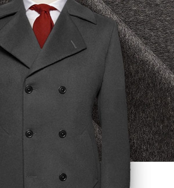 manteau caban gris anthracite