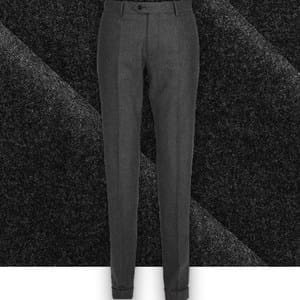 pantalon gris anthracite flanelle pantalon sur mesure