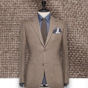 Blazer Marron Natté sur-mesure Paris