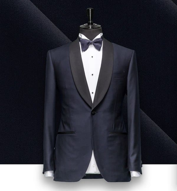 smoking Bleu nuit tuxedo sur mesure paris, costume privé