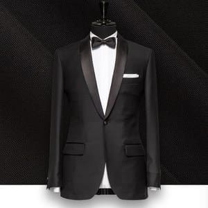 smoking noir col chale mariage sur mesure paris, costume privé