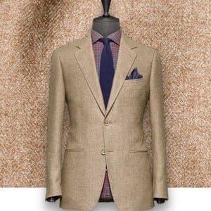 blazer marron chevrons sur-mesure tailleur costume privé paris
