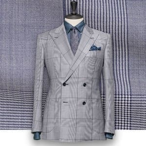 Costume Bleu Prince de Galles clair tailleur costume sur mesure paris