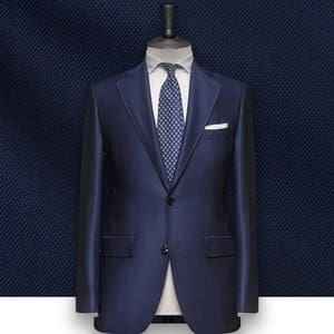 costume bleu natté costume sur-mesure paris