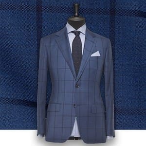 Costume Bleu carreaux foncés