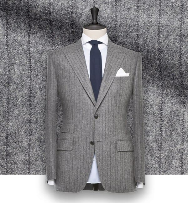 Costume gris rayures foncées tailleur paris costume privé